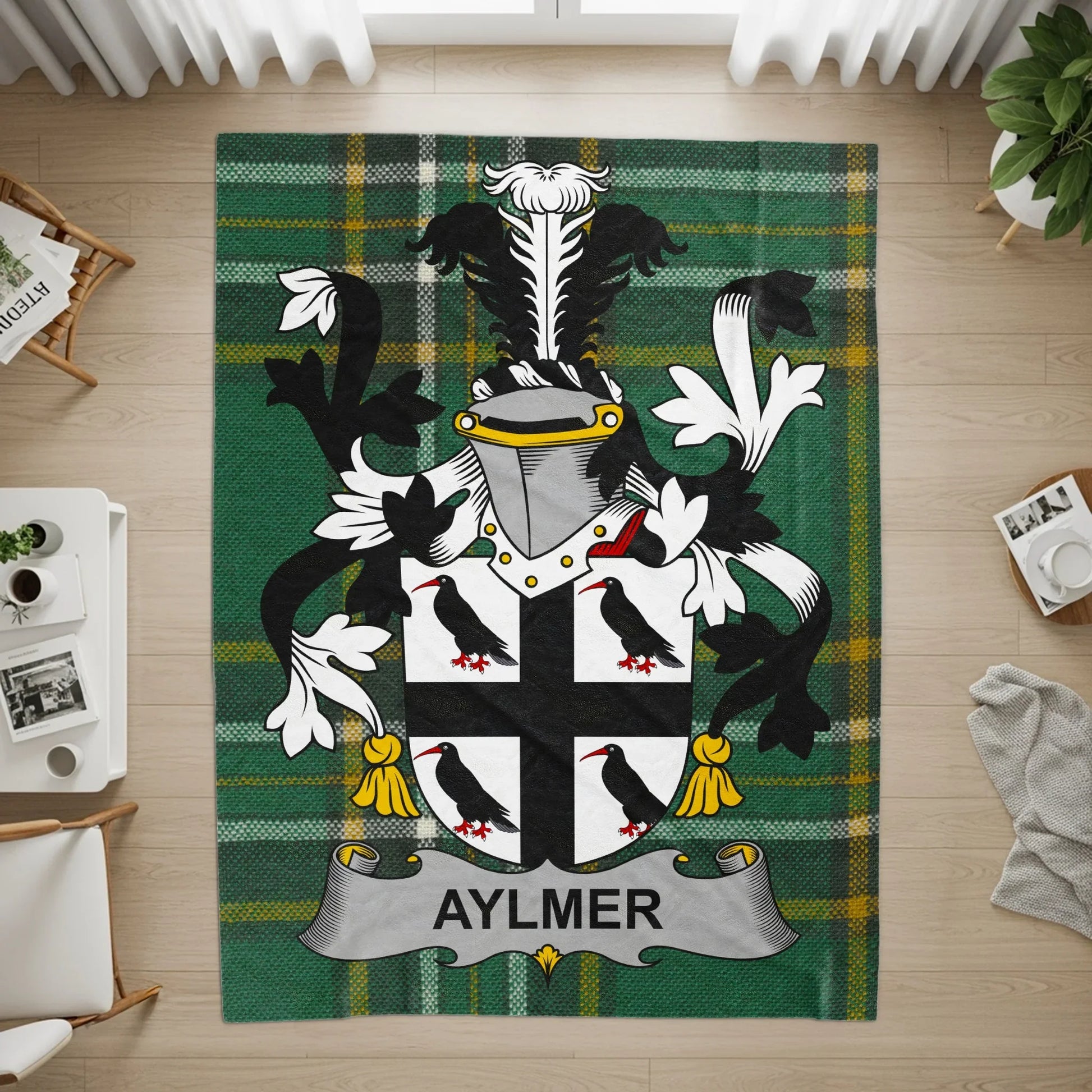Aylmer Family Crest Plaid Design Blanket product