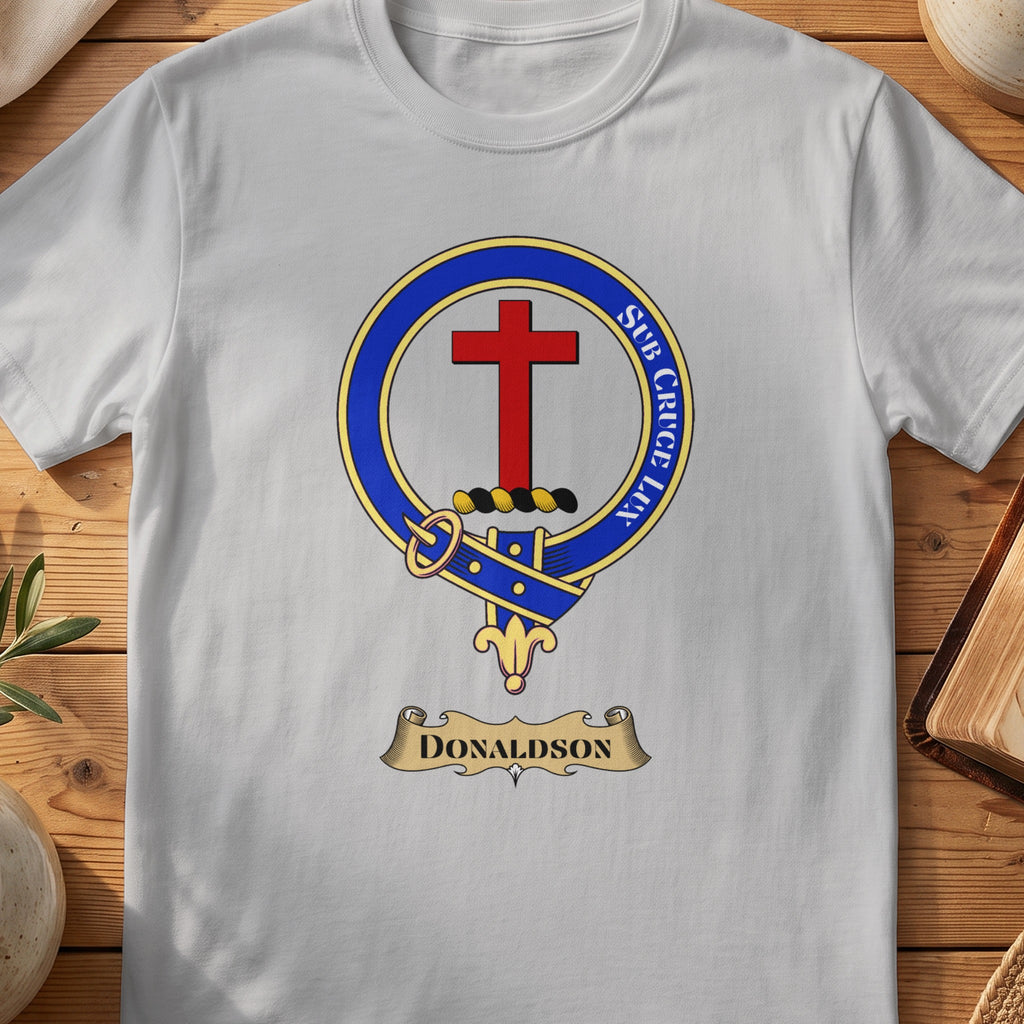 Donaldson Scottish clan crest T-shirt in Sport Grey