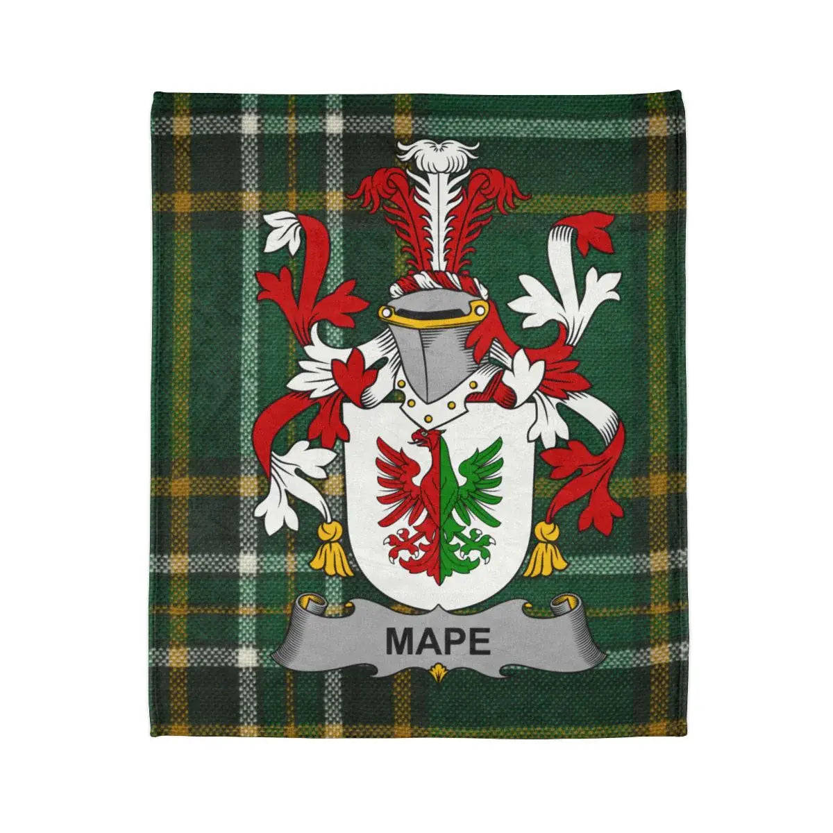 Mape Family Crest Printed Plaid Shield Pattern product