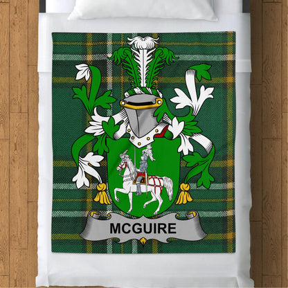 McGuire Surname Irish National Tartan Throw Blanket - Living Stone Gifts