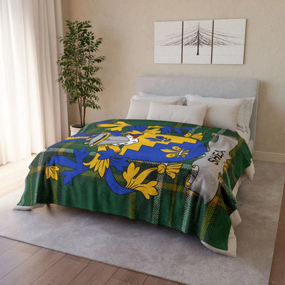 Shea Surname Irish Coat Of Arms Tartan Blanket