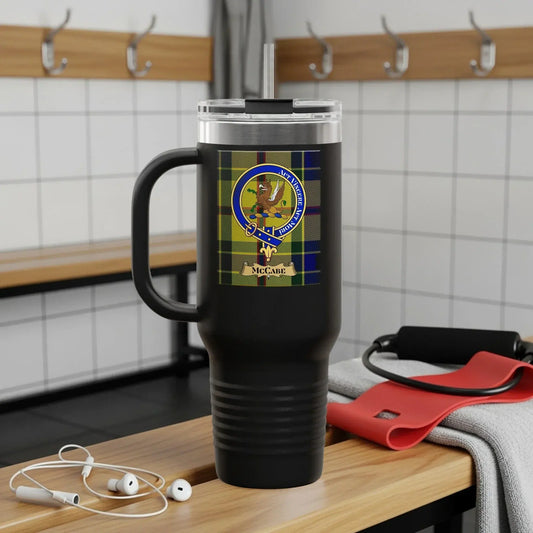 Personalized Family Crest Tartan Travel Mug product