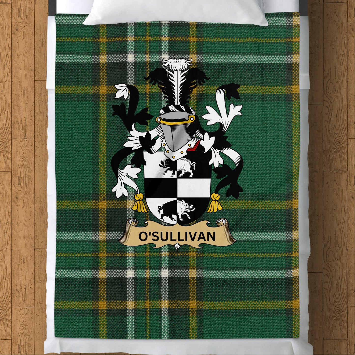 O'Sullivan Surname Irish Tartan Throw Blanket - Living Stone Gifts