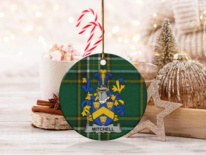 Festive Personalized Family Crest Christmas Ornament product type