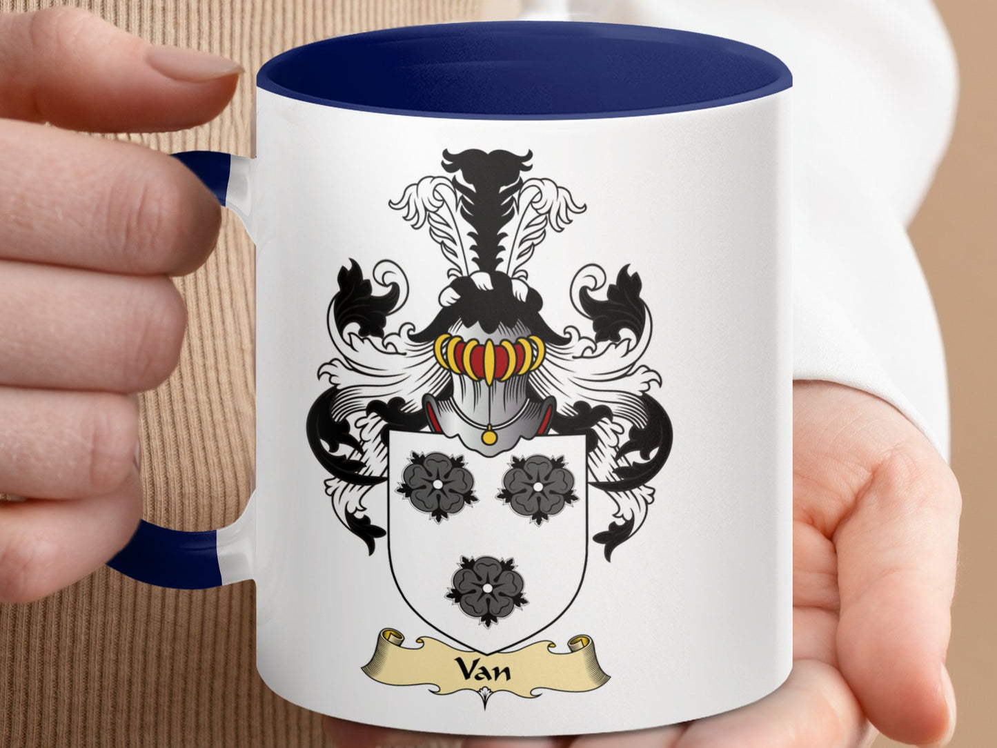 Clan Van Scottish Coat of Arms Mug - Living Stone Gifts