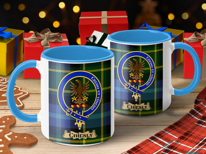 Clan Chiefly Scottish Tartan Crest Mug - Living Stone Gifts