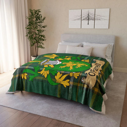 O'Farrell Surname Irish Coat Of Arms Tartan Blanket