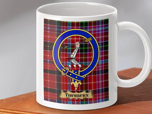 Thurburn Clan Emblem Plaid Pattern Ceramic Mug product