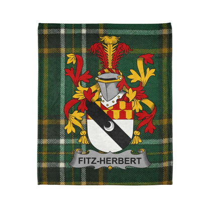 Personalized Fitz-Herbert Family Crest Plaid Blanket product