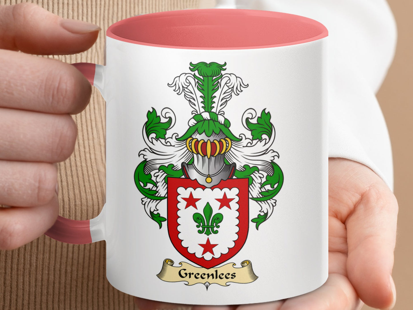 Clan Greenlees Scottish Clan Coat of Arms Coffee Mug - Living Stone Gifts