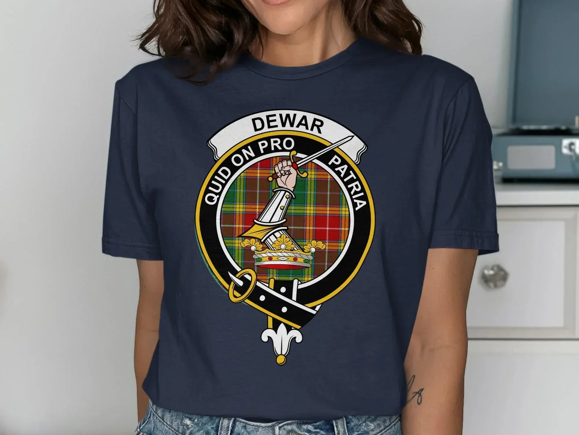 Dewar Family Crest Emblem Graphic T-Shirt product