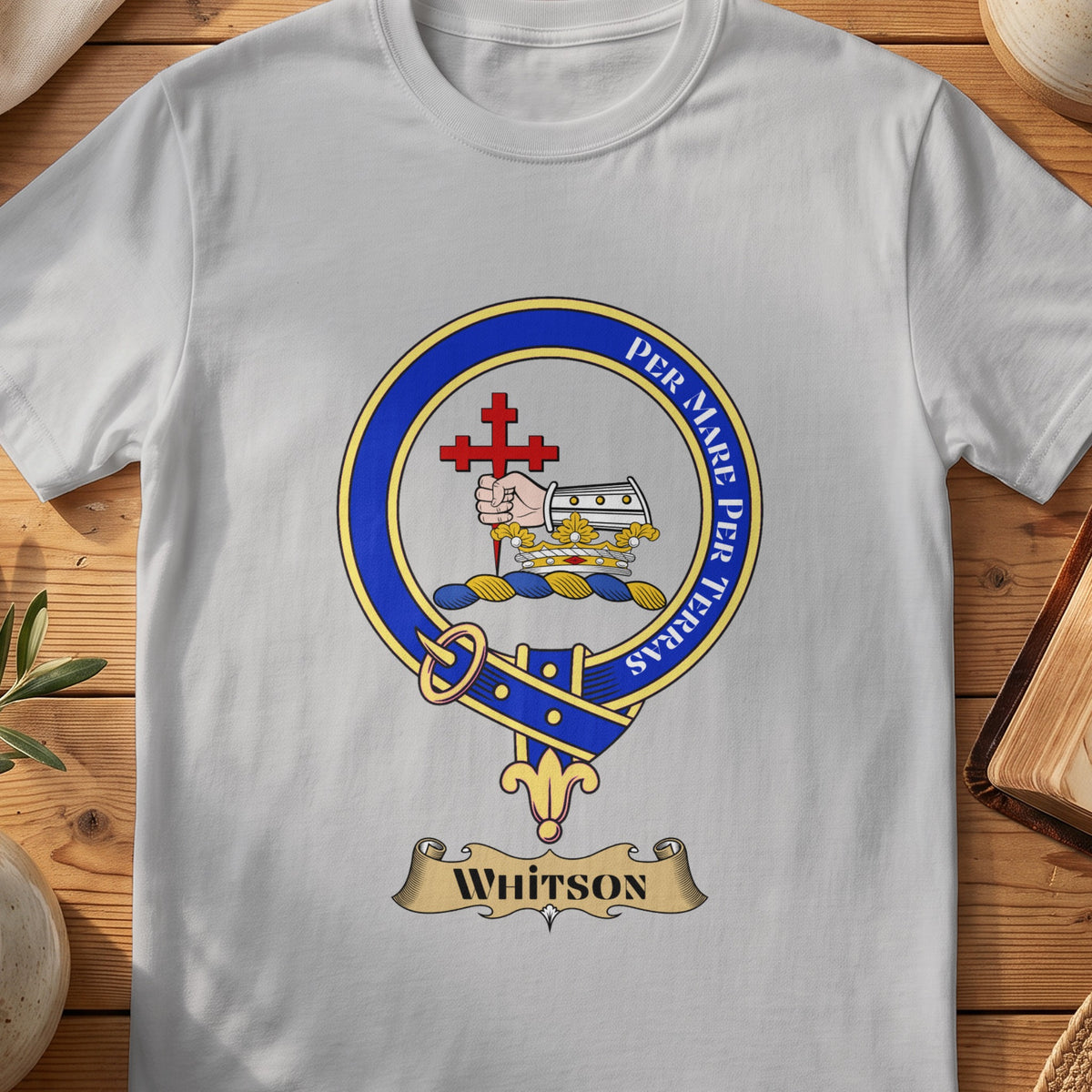 Whitson Scottish clan crest T-shirt in Sport Grey