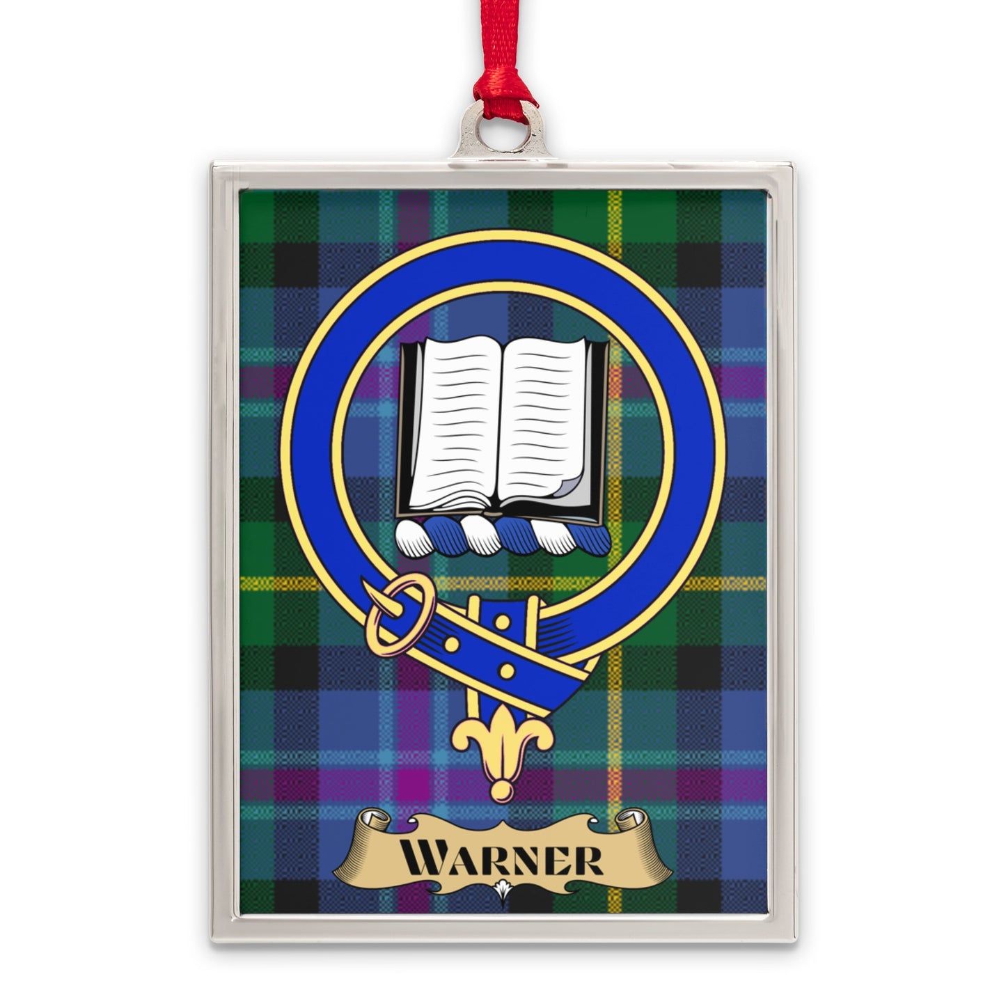 Warner Tartan Pattern Family Crest Ornament product
