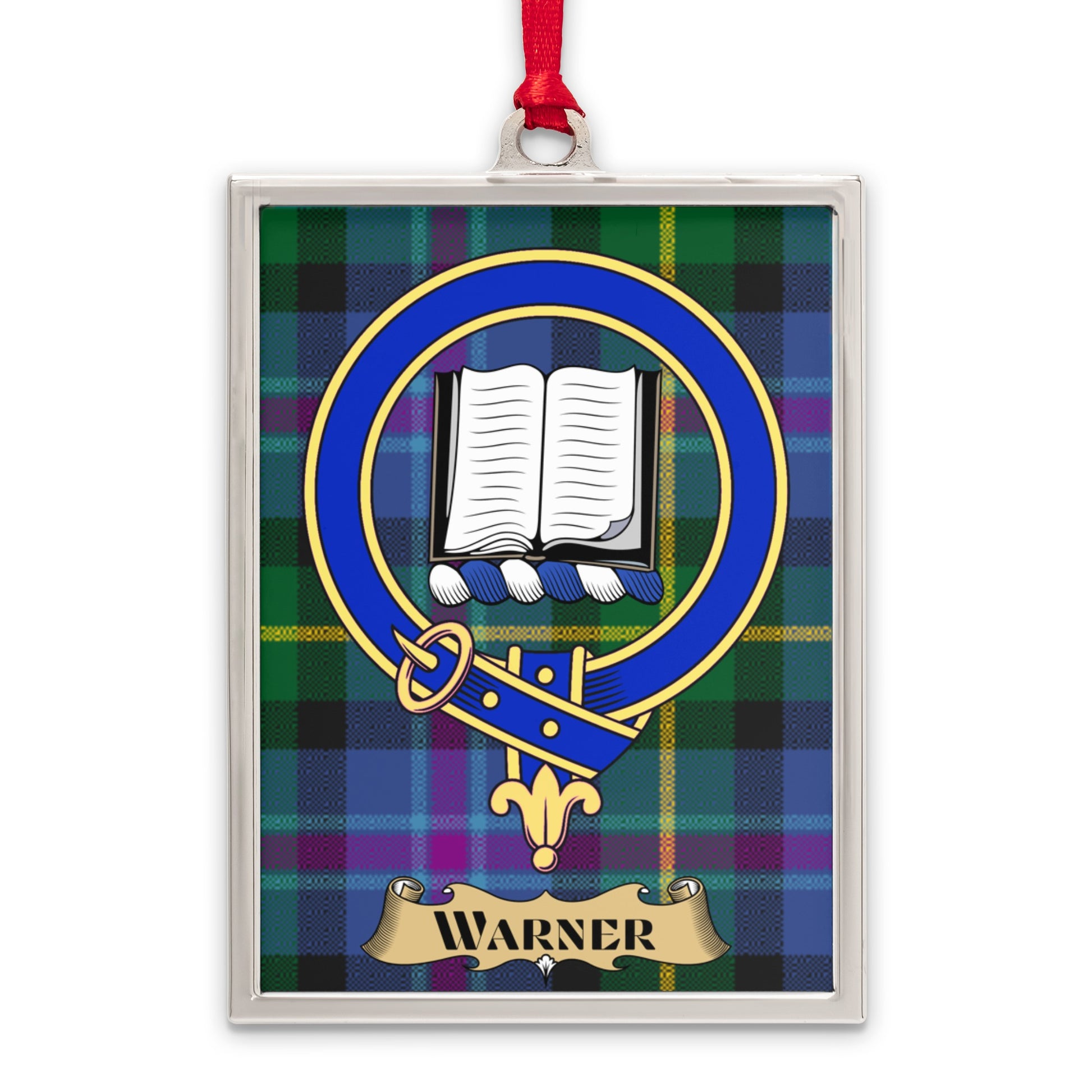 Warner Tartan Pattern Family Crest Ornament product