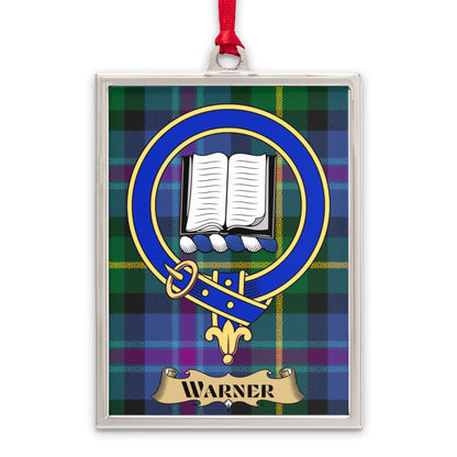 Warner Tartan Pattern Family Crest Ornament product