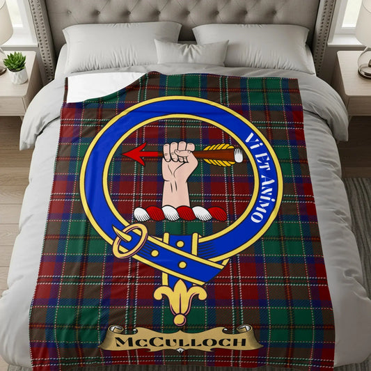 McCulloch Clan Crest Tartan Plaid Blanket product