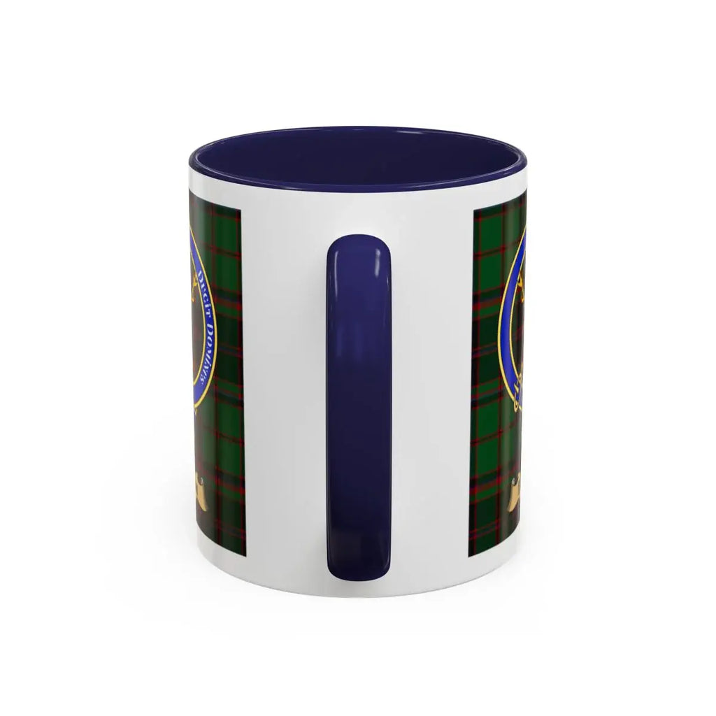 Dirom clan crest mug shown in 11 oz and 15 oz sizes