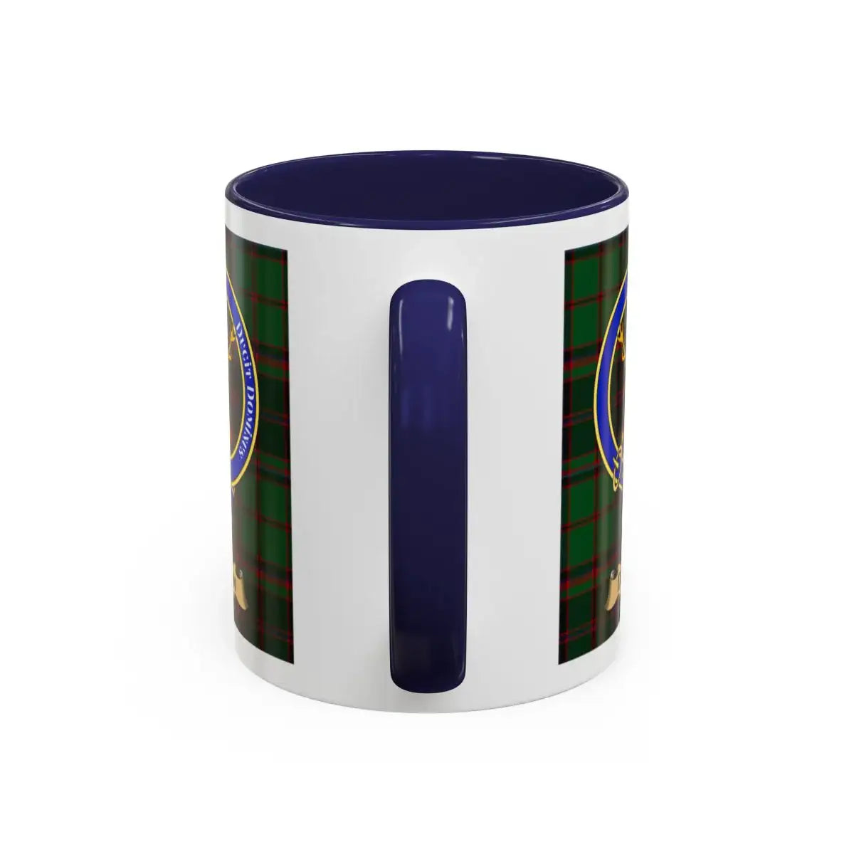 Tartan Plaid Pattern Blue Handle Coffee Mug Product