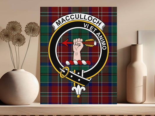 MacCulloch Scottish Tartan Crest Canvas - Celtic Ancestry Gifts