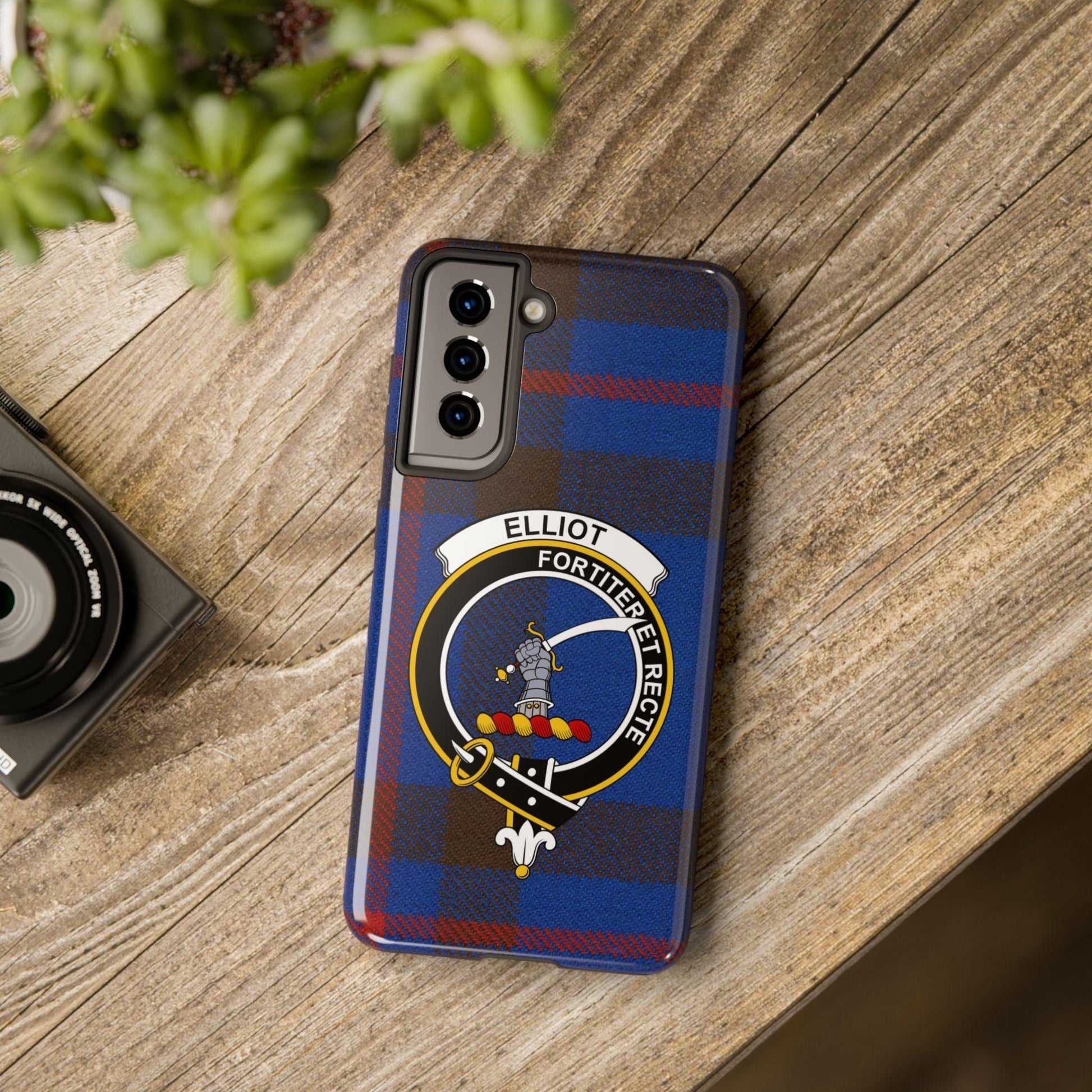 Elliot Clan Scottish Crest Tartan Cell Phone Case - Celtic Ancestry Gifts