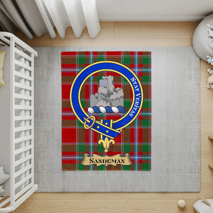 Scottish Clan Crest Tartan Print Baby Nursery Rug product type