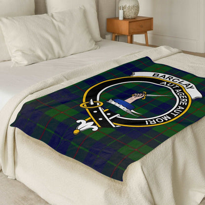 Barclay Clan Scottish Tartan Crest Throw Blanket - Living Stone Gifts