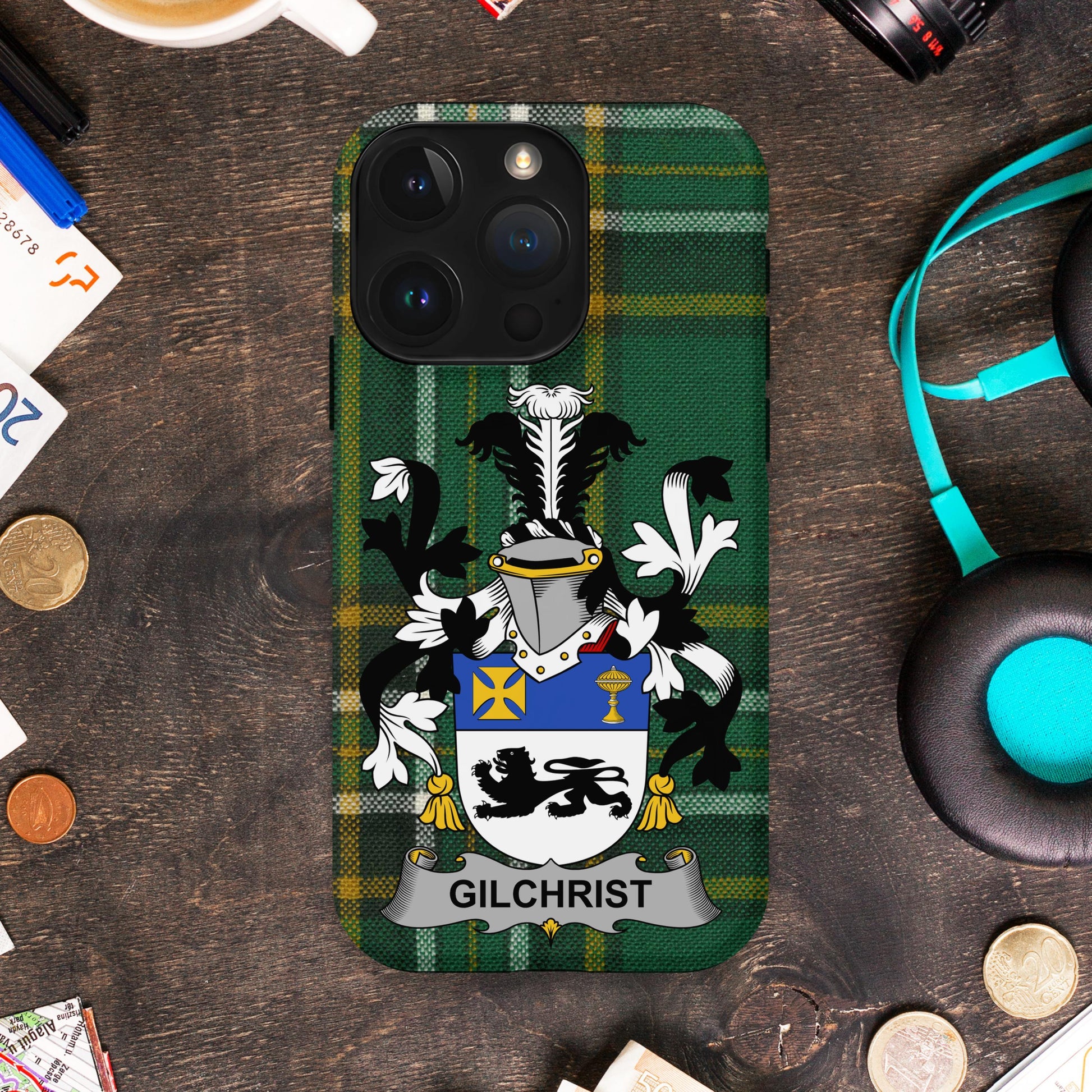 Custom Green Tartan Gilchrist Phone Case product
