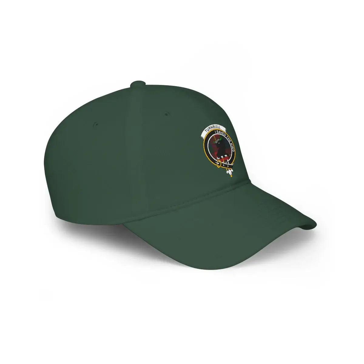 Dark Green Baseball Cap with Embroidered Logo Hat