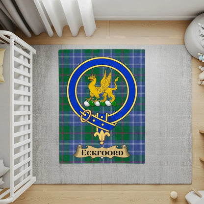 Heraldic Emblem on Plaid Background Soft Rug product