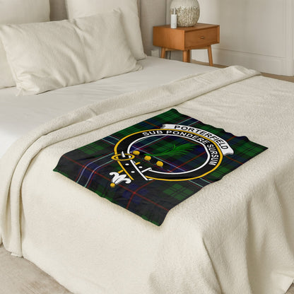 Scottish Clan Porterfield Tartan Throw Blanket - Living Stone Gifts