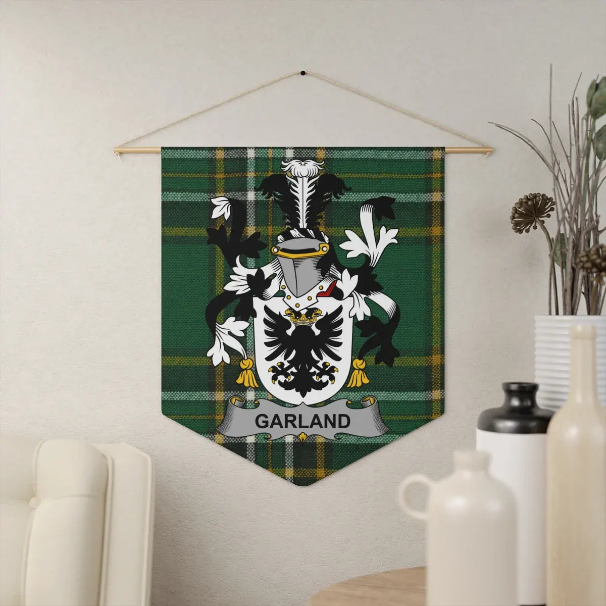 Garland Family Crest Plaid Wall Hanging product
