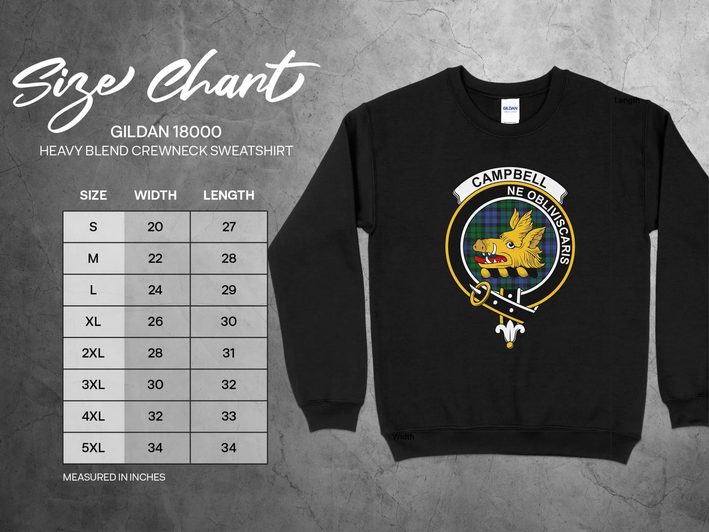 Clan Campbell Crest Heavy Blend Sweatshirt product