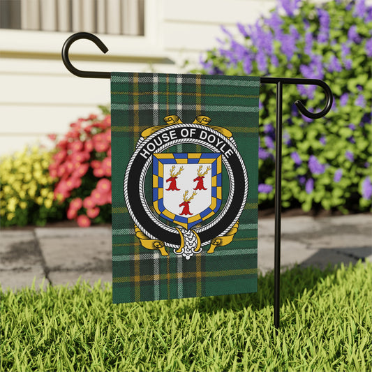 House of Doyle Family Crest Garden Flag