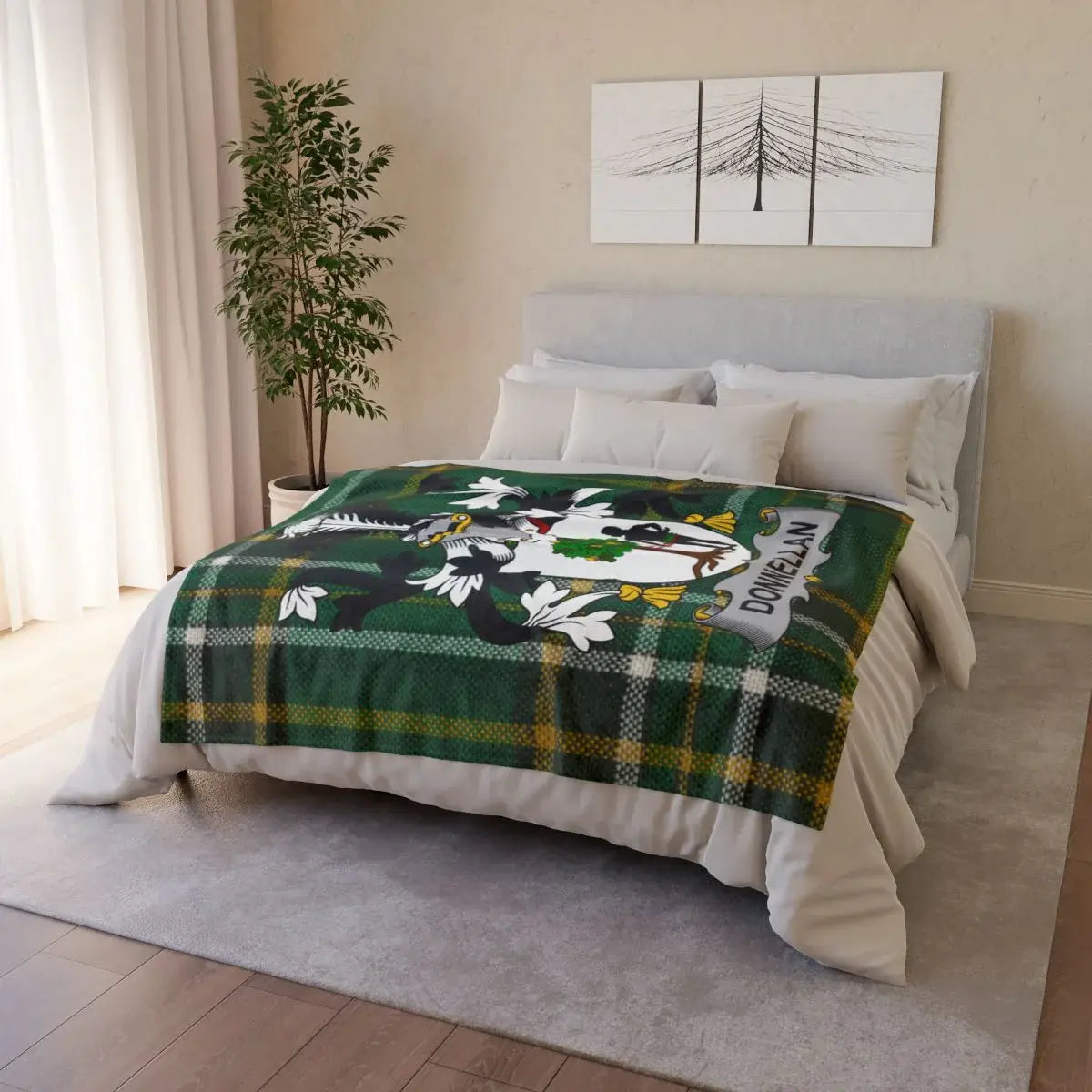 Custom Green Theme Decorative Blanket Product