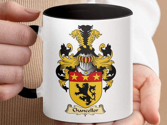 Clan Chancellor Scottish Coat of Arms Accent Mug - Living Stone Gifts