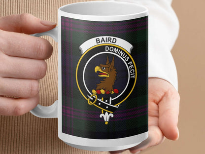 Baird Dominus Fecit Family Crest Mug - Living Stone Gifts