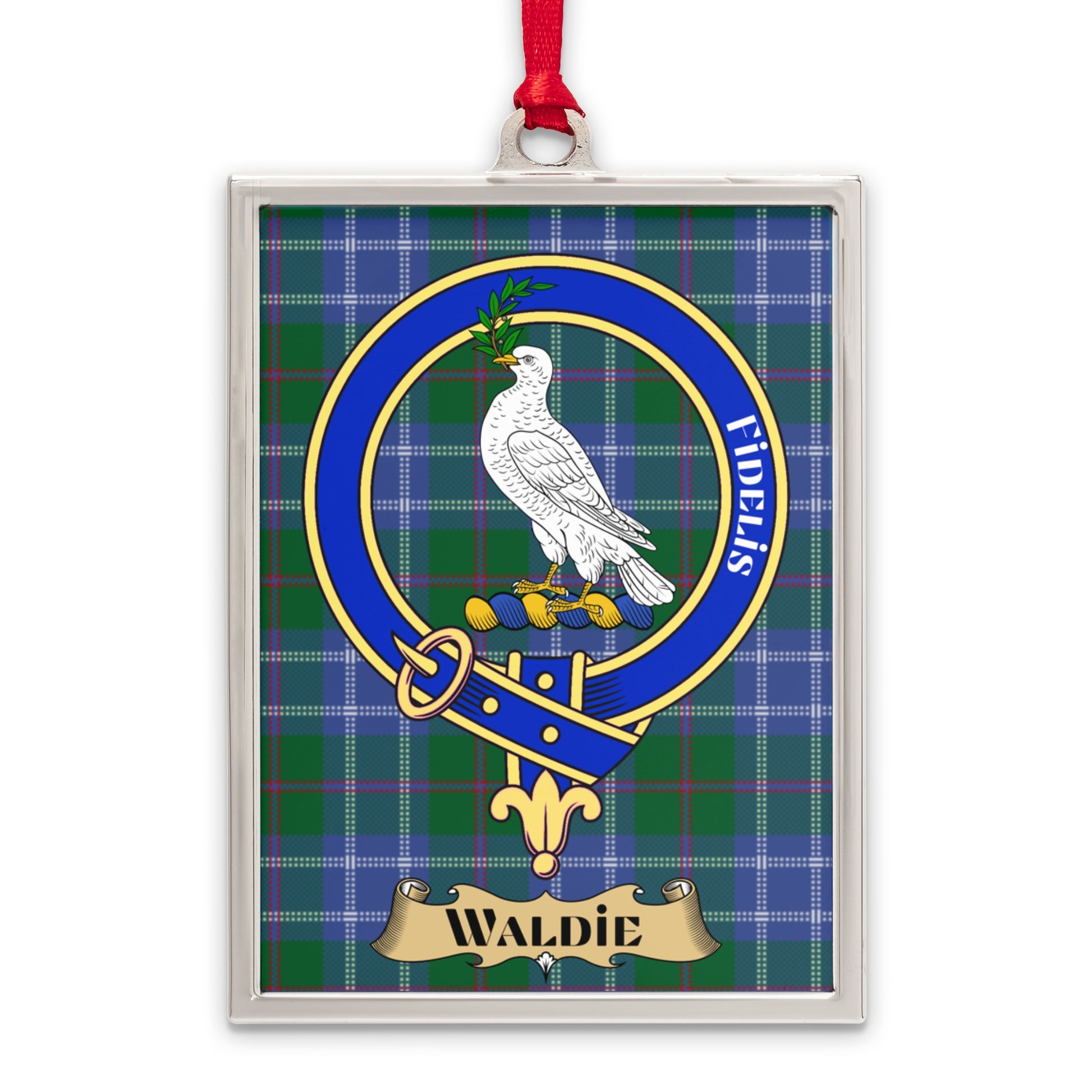 Waldie Clan Crest Plaid Pattern Decorative Product