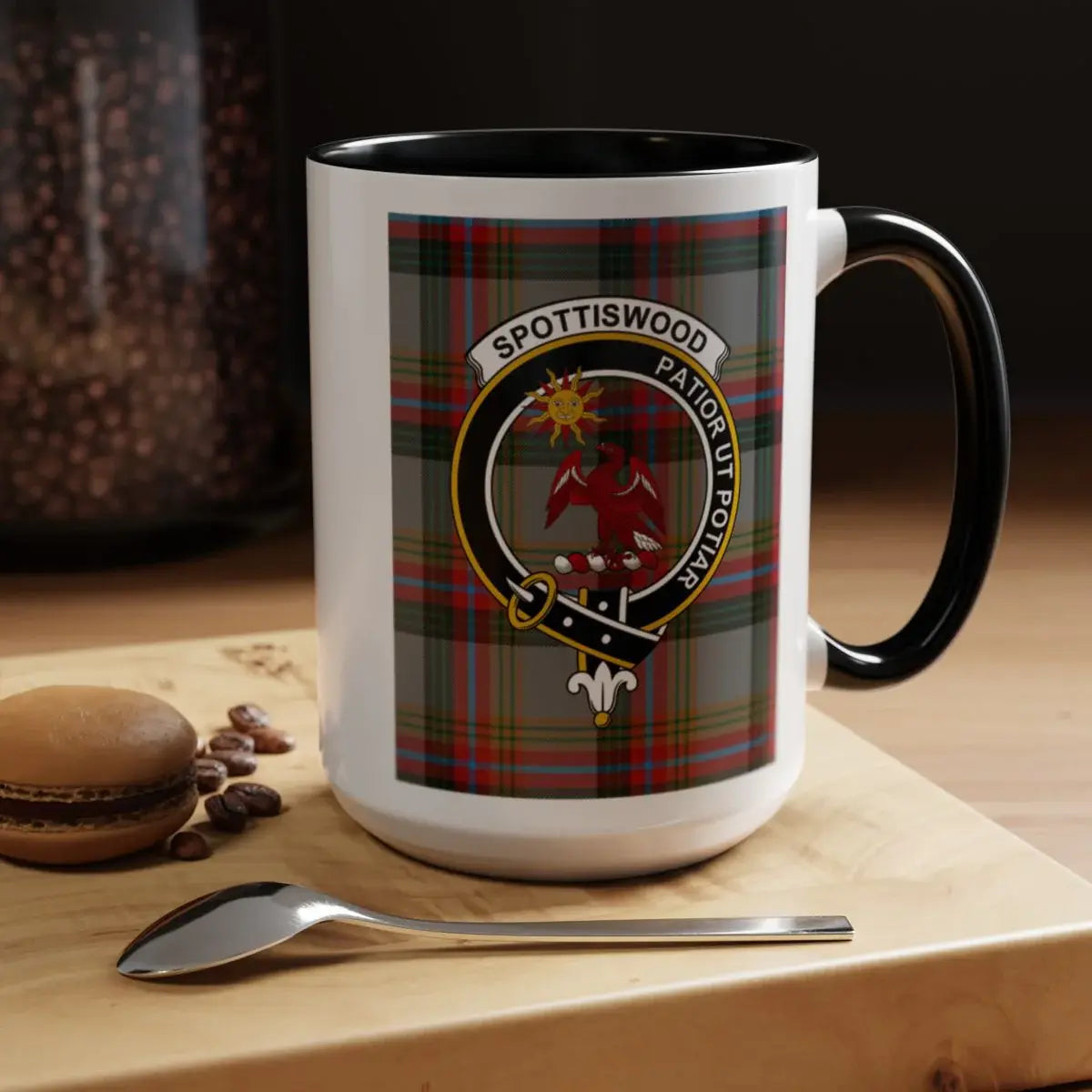 Spottiswood Patri Ut Potiar Tartan Mug 45 Characters