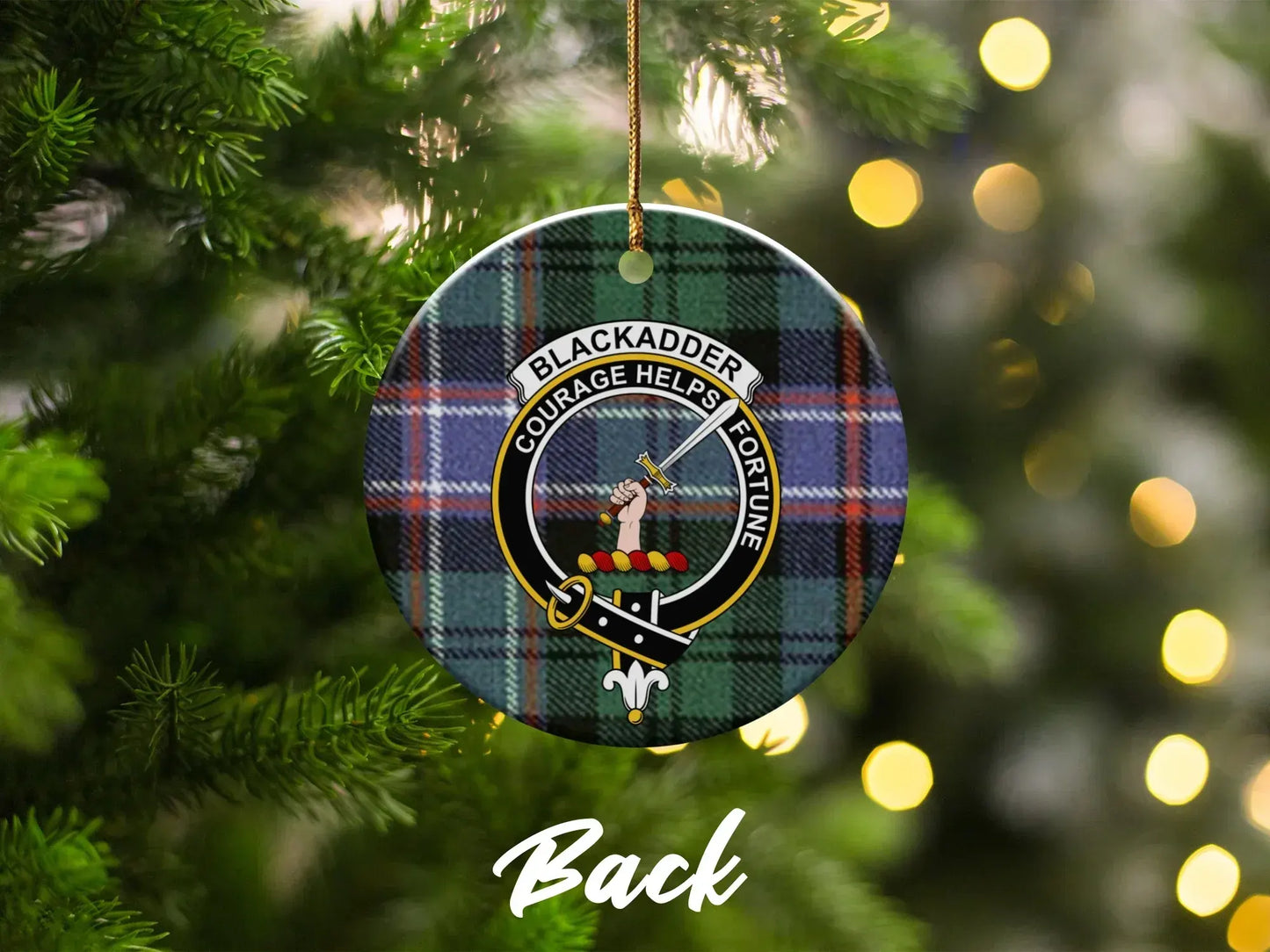 Courage Helps Fortune Coat of Arms Christmas product