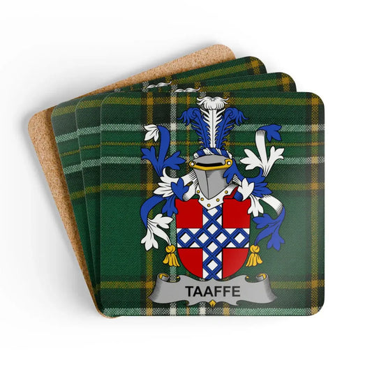 Tartan Pattern Taaffe Clan Crest Coaster Set product type