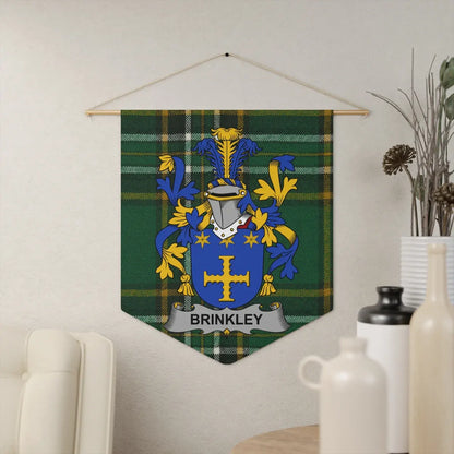 Custom Family Crest Tartan Pattern Wall Banner Product