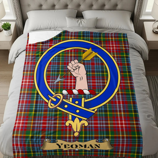 Scottish Clan Crest Design Bed Throw Blanket product