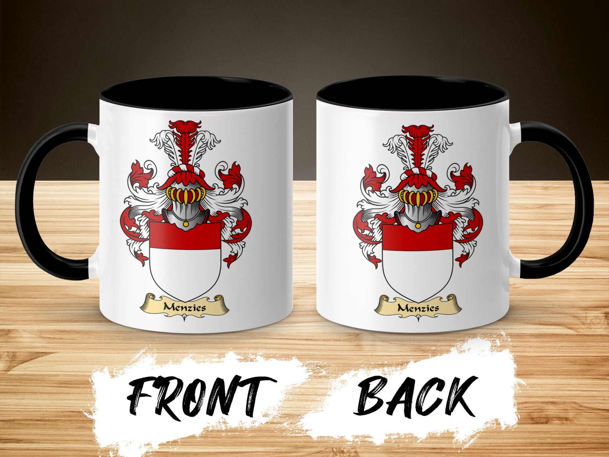 Menzies Scottish Clan Surname Coat of Arms Mug - Living Stone Gifts