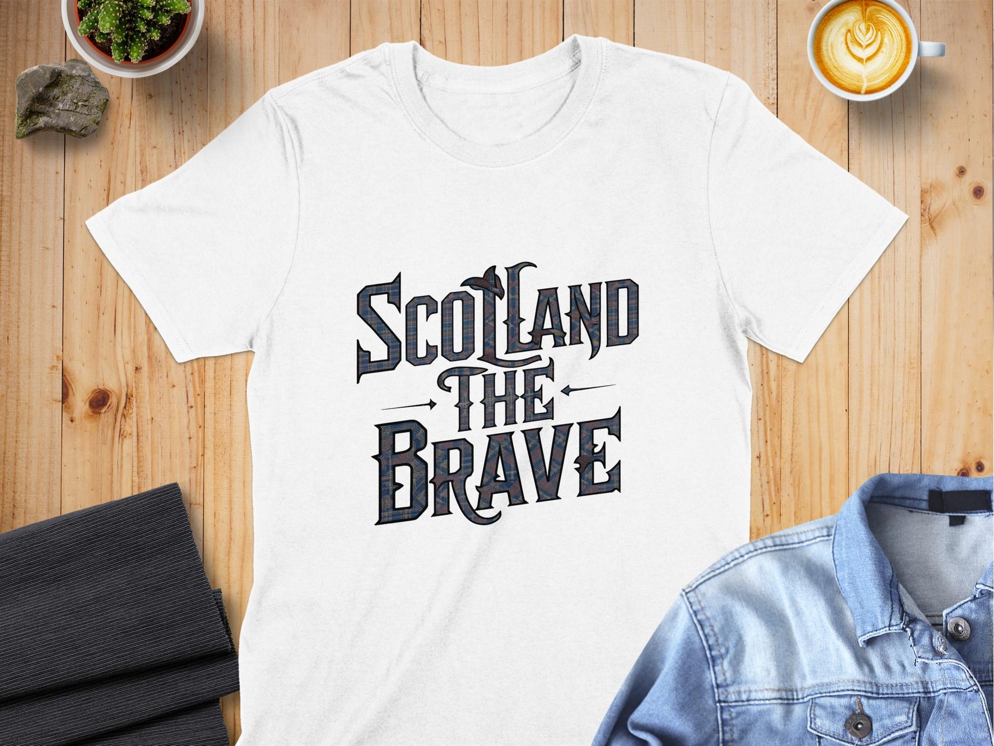 Unique Scotland the Brave Graphic Statement T-Shirt - Living Stone Gifts