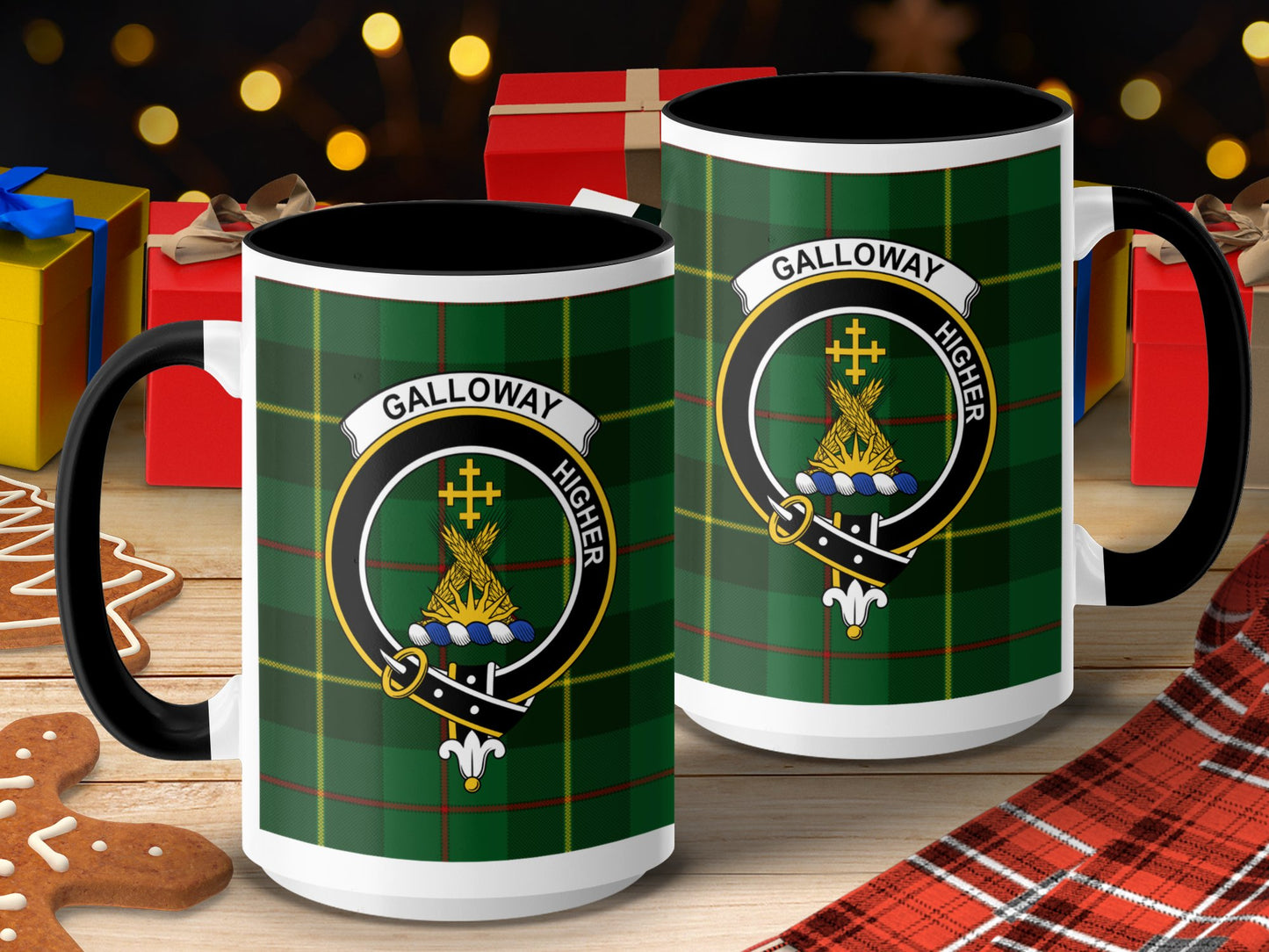 Clan Galloway Scottish Tartan Crest Mug - Living Stone Gifts