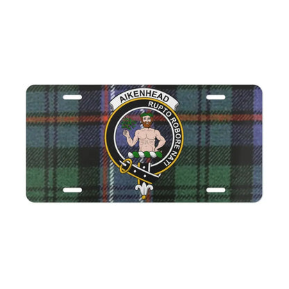 Tartan License Plate with Aikenhead Crest design product
