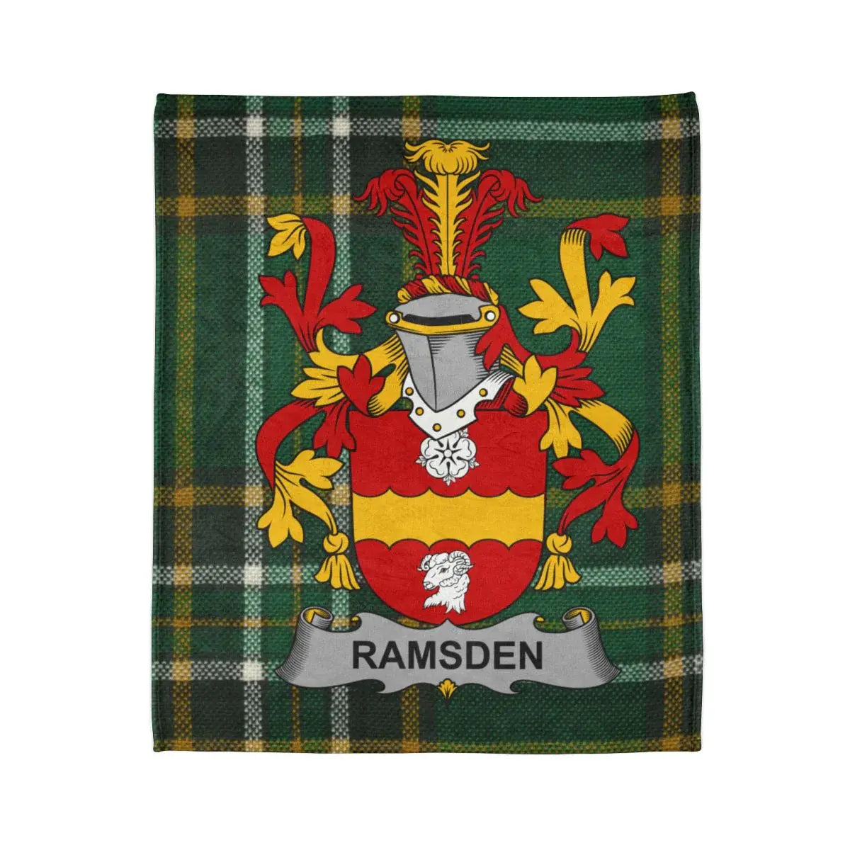 Ramsden Family Crest Tartan Blanket product