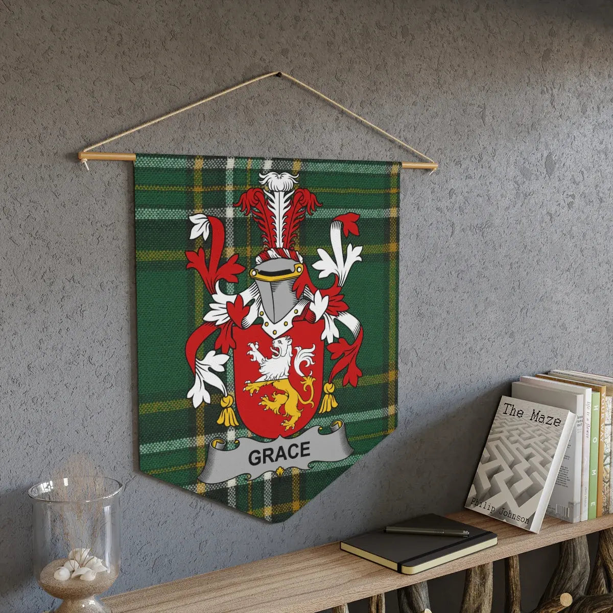 Grace Family Crest Tapestry Banner Wall Decor product type