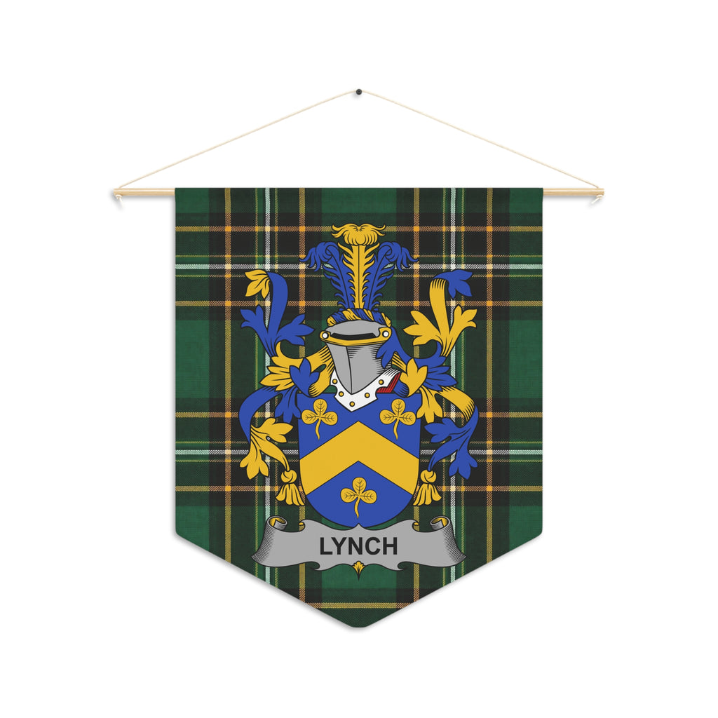 Lynch Irish Family Crest wall pennant on a white background