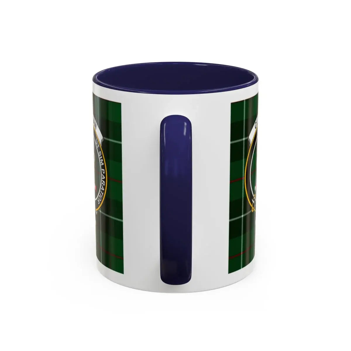 Green and Blue Badge Design Ceramic Mug Product